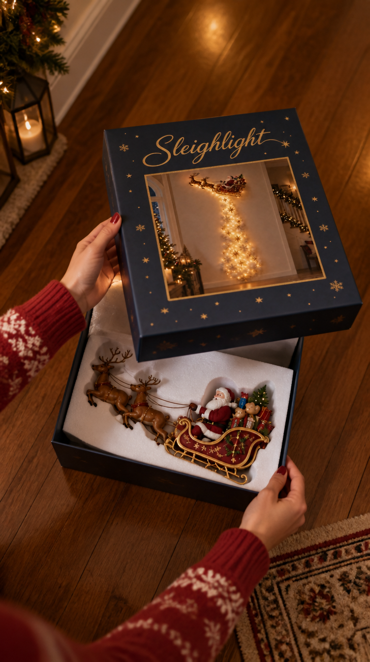 Unboxing the Sleighlight Santa sleigh